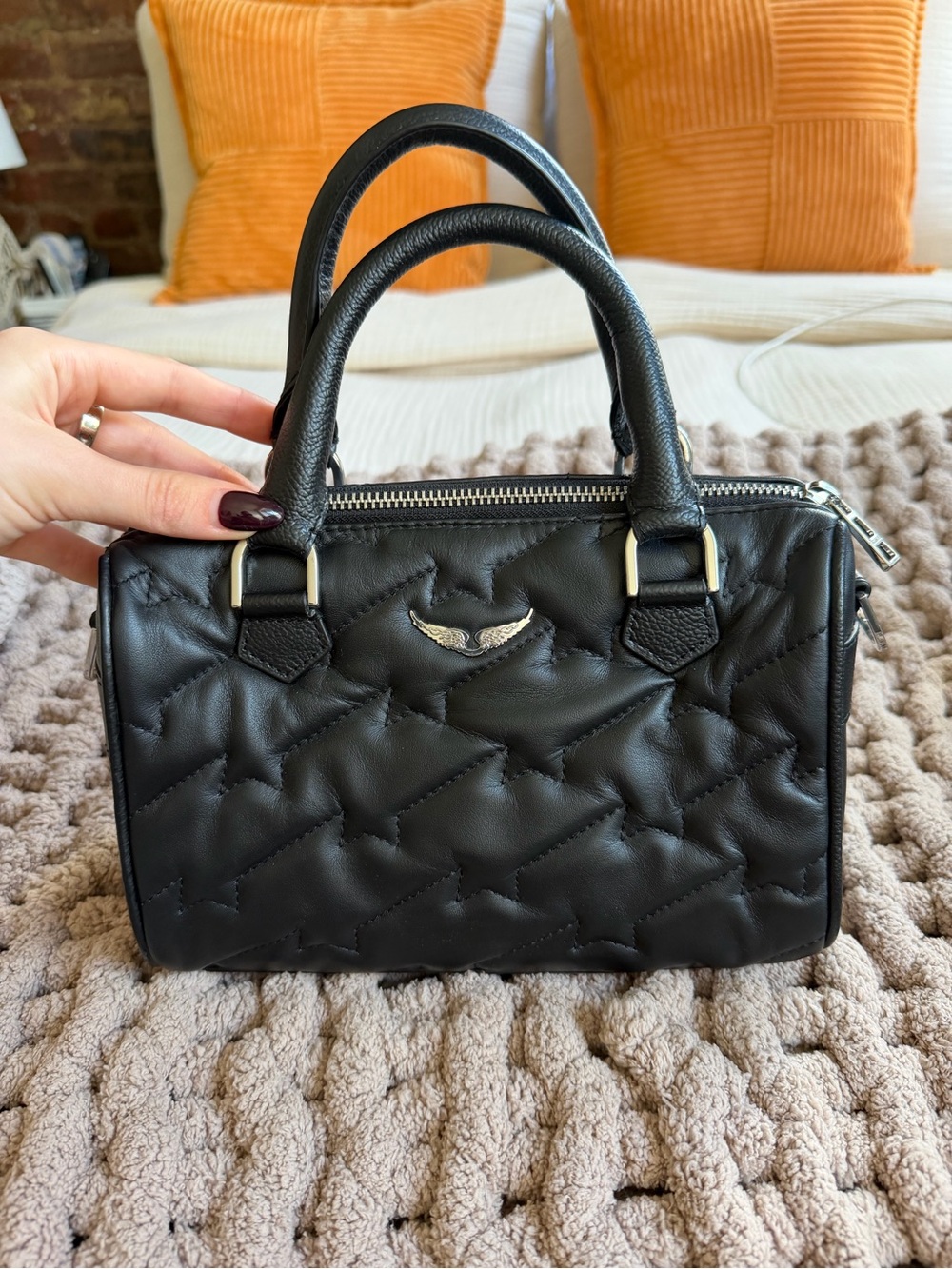 Zadig & Voltaire Sunny Medium Wings ZV Quilted Bag